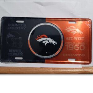 NEW Denver Broncos NFL Bullseye License Plate